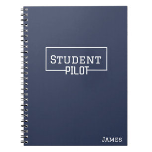 Student Pilot Typography, Minimalist, Simple Notebook