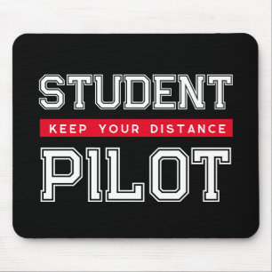 Student Pilot Warning Sign Mouse Pad
