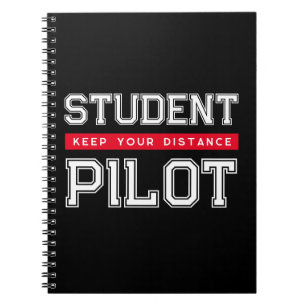 Student Pilot Warning Sign Notebook