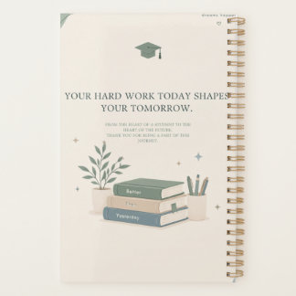 Student Planner 2027 Cover - Sage Green Aesthetic 