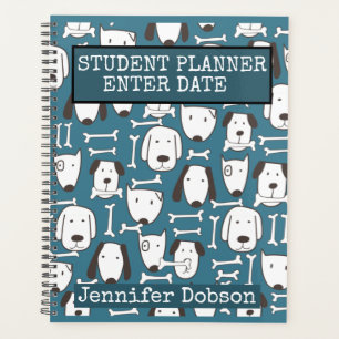 Student Planner with colourful cartoon dogs