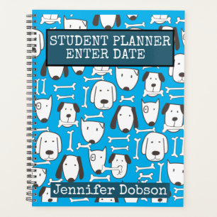 Student Planner with colourful cartoon dogs