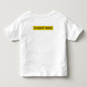 "Student Rider" Warning Sign Funny Equestrian Toddler T-Shirt