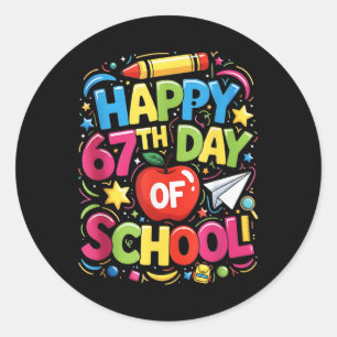 Student Six Seven Trending 67 Happy 67th Day Of Sc Classic Round Sticker