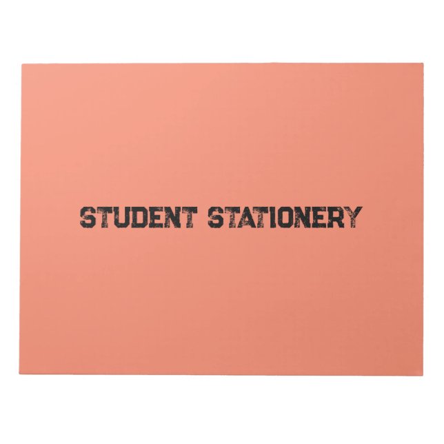 Student Stationery create your own text Notebook Notepad (Front)