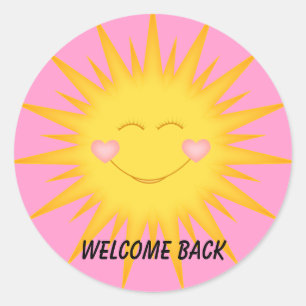 Student Stickers, Welcome Back /Good Job, Classic Round Sticker