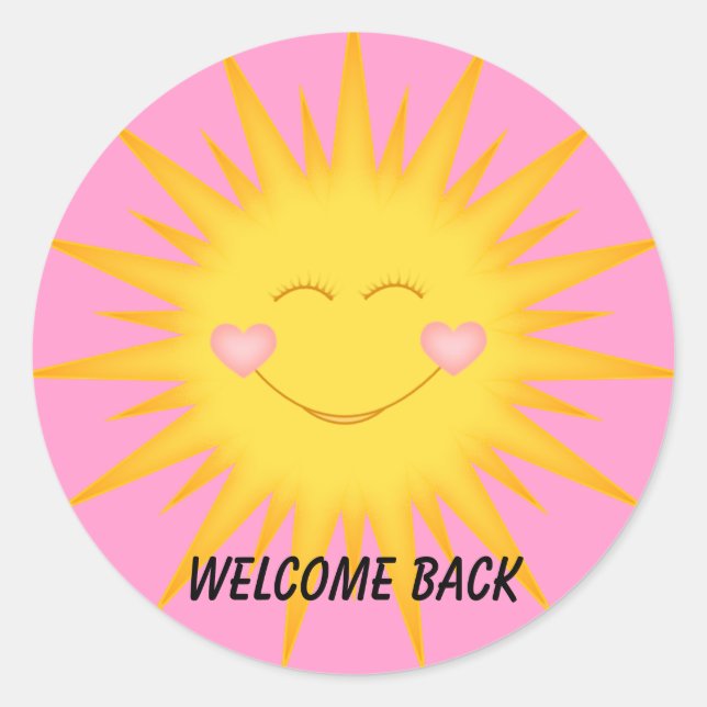 Student Stickers, Welcome Back /Good Job, Classic Round Sticker (Front)