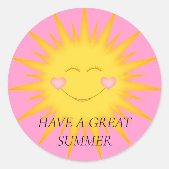 Student Stickers Welcome Back Good Job Happy Sun (Front)