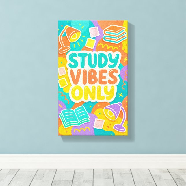 Student Study Canvas - Back-to-School Dorm Decor (Insitu(Wood Floor))