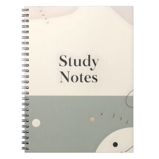 Student Study Notebook Minimalist Aesthetic Notes