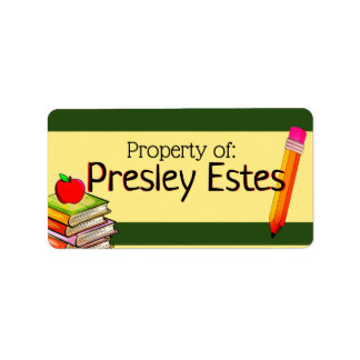 Student Supplies Property Classroom Label Stickers