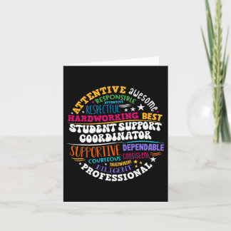 Student Support Coordinator Appreciation Day Back  Card