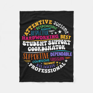 Student Support Coordinator Appreciation Day Back  Fleece Blanket