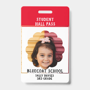 student  toilet pass school Badge ID Badge