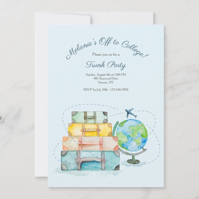 Student Trunk Party Invitation (Front)