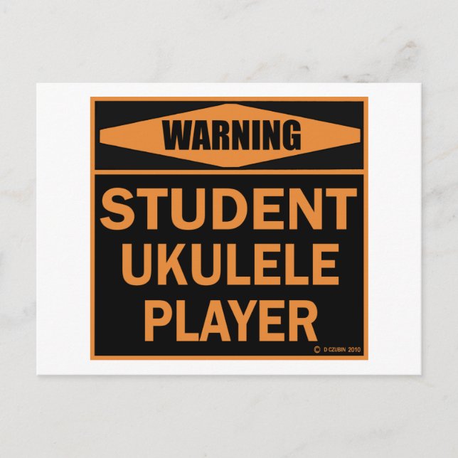 Student Ukulele Player Postcard (Front)