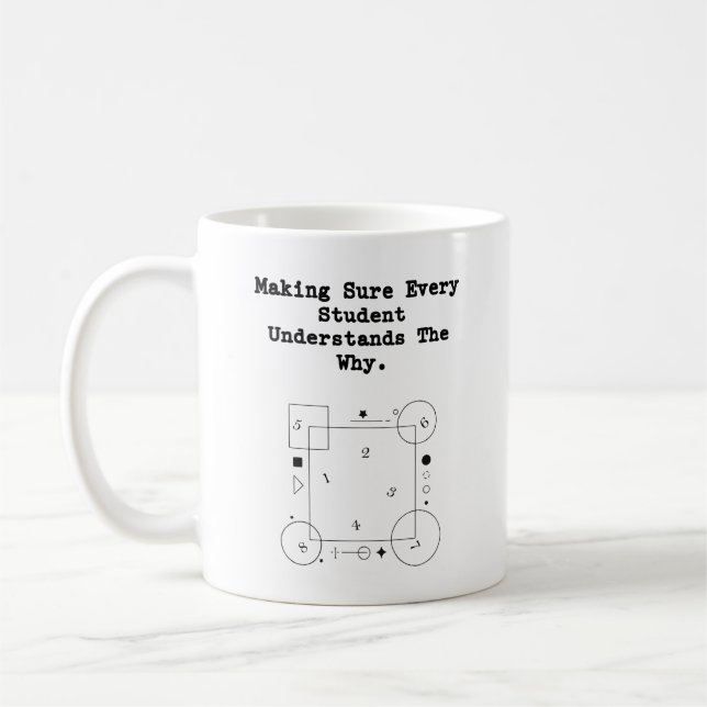 Student Understands Why | Conceptual Math Guide Coffee Mug (Left)