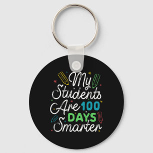 Students Are 100 Days Smarter Kids Student Teacher Key Ring