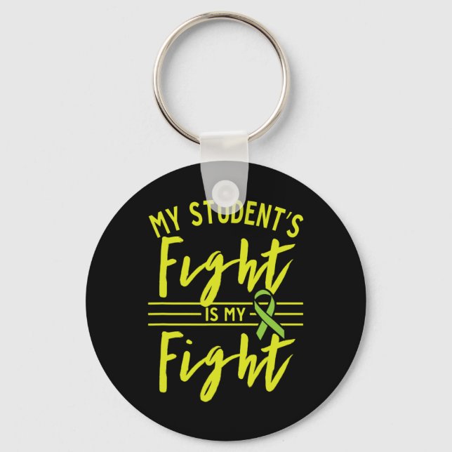 Student's Fight Is My Fight Kidney Disease Awarene Key Ring (Front)