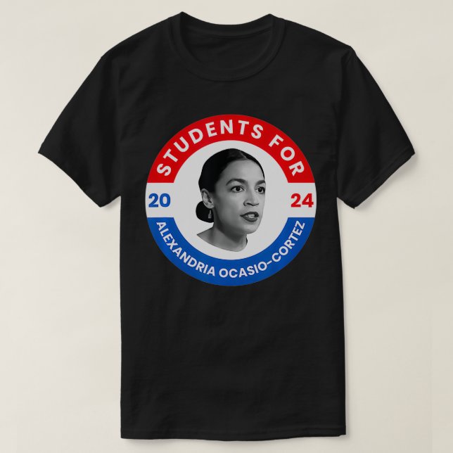 Students for Aleandria OcasioCortez AOC  T-Shirt (Design Front)