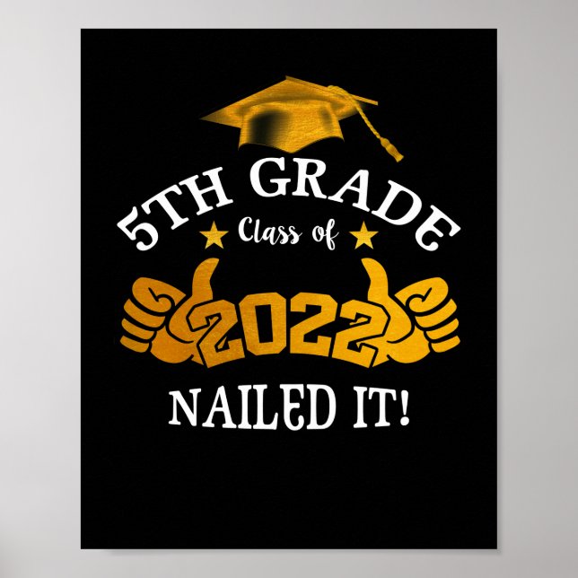 Students Graduation 5th Grade Class of 2022 Poster (Front)
