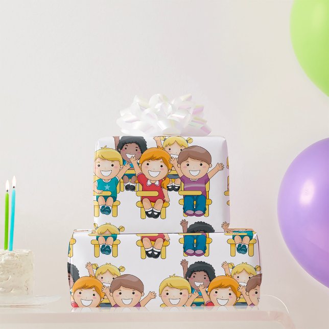 Students In Class Wrapping Paper (Creator Uploaded)