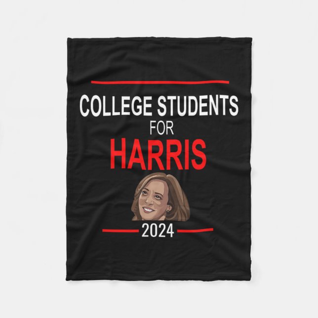 Students Kamala Harris President Kamala Election  Fleece Blanket (Front)