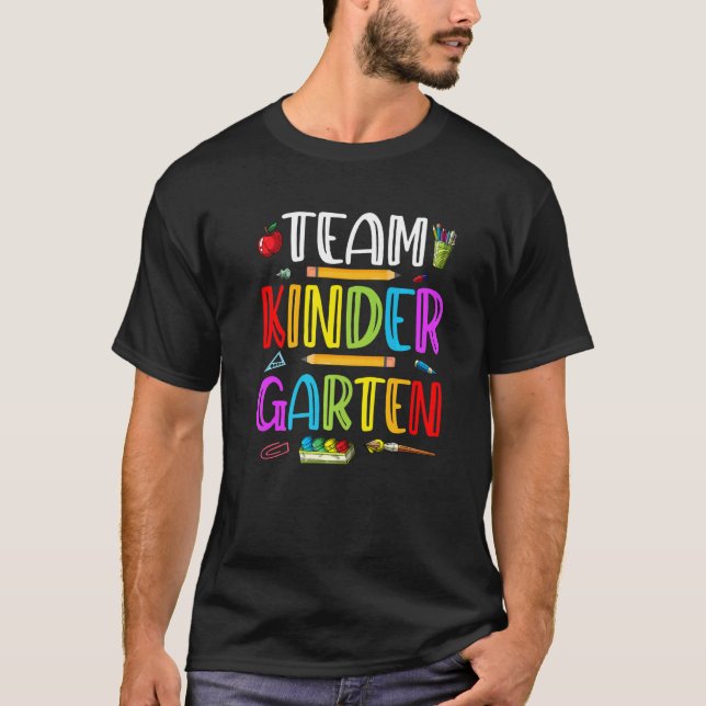 Students Kids Teacher Team Kindergarten Cute Squad T-Shirt (Front)