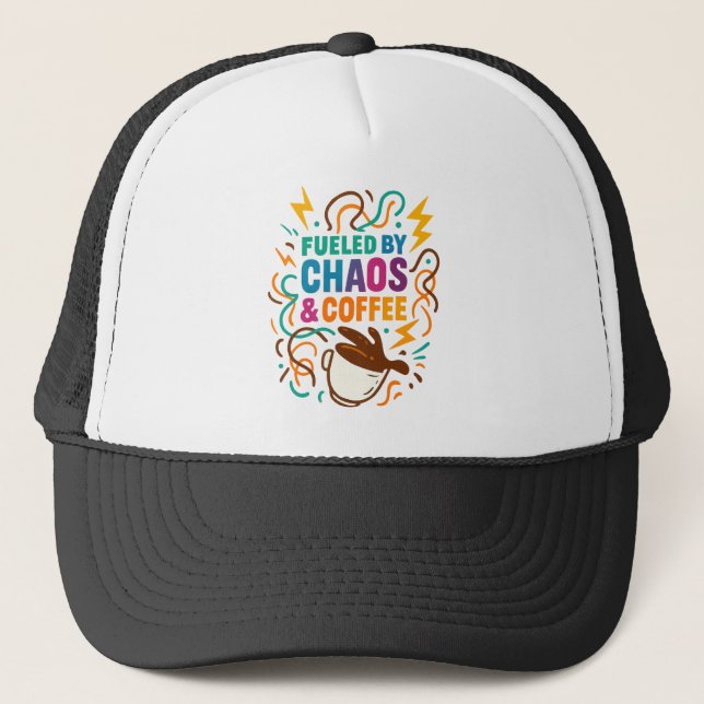 Students & Professionals Lifestyle Funny Coffee Trucker Hat (Front)