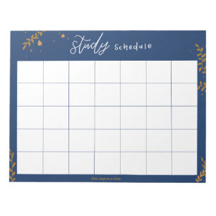 Students Study Schedule Notepad