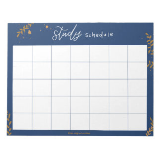 Students Study Schedule Notepad