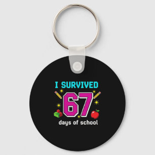 Students Teachers I Survived 67 Days Of School Gam Key Ring
