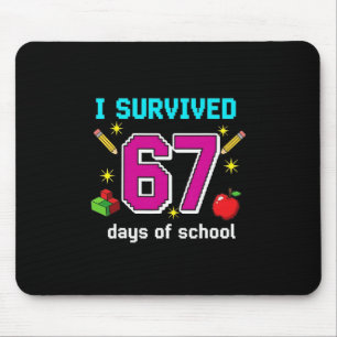 Students Teachers I Survived 67 Days Of School Gam Mouse Mat