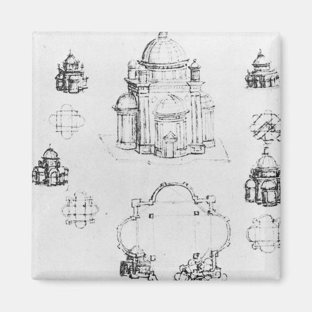 Studies for a building of a centralised plan magnet (Front)