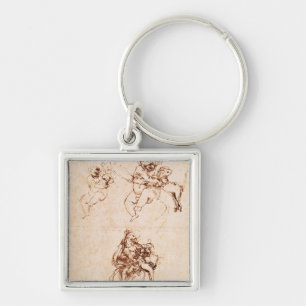 Studies for a Madonna with a Cat, c.1478-80 Key Ring