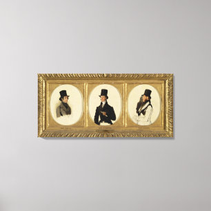 Studies for the Portraits of Lord Eglinton, Lord D Canvas Print