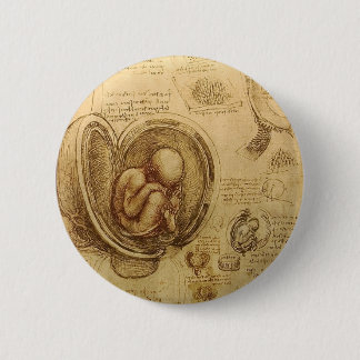 Studies of Embryos 6 Cm Round Badge