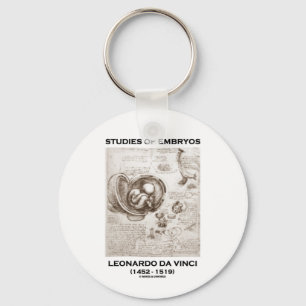 Studies Of Embryos (Leonardo da Vinci) Key Ring