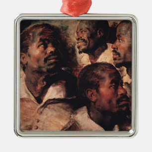 Studies of the Head of a Negro Metal Tree Decoration