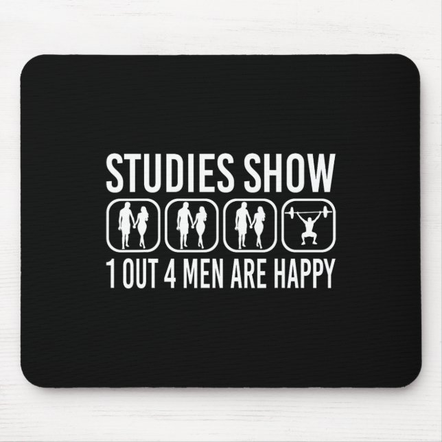 Studies Show Power Lifting Fitness Gym Bodybuildin Mouse Mat (Front)