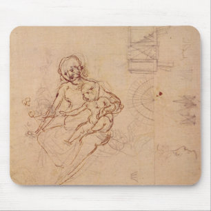 Studies  Virgin and Child Heads Profile Machines Mouse Mat
