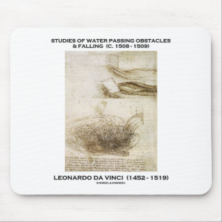 Studies Water Passing Obstacles Falling (da Vinci) Mouse Mat