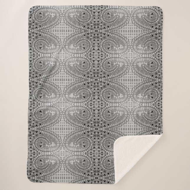 Studio 40: Floral Hamentaschen Sherpa Blanket (Front)