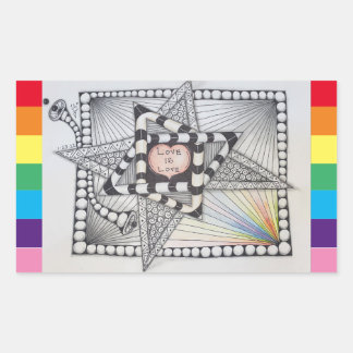 Studio 40: Love is Love Rectangular Sticker