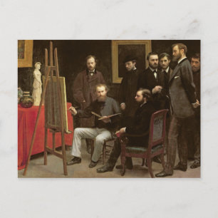 Studio at Batignolles, 1870 Postcard