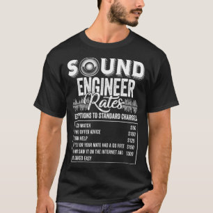 Studio Audio Engineer Rates Funny Sound Guy Techni T-Shirt