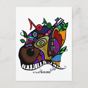 Studio Burke "Jazzy" Postcard