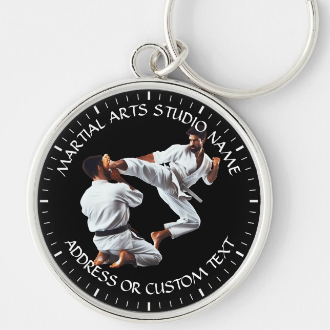 Studio Martial Arts Jiu-jitsu Karate Taekwondo Key Ring (Front)