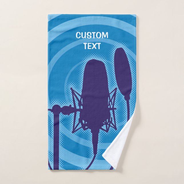 Studio Microphone Bath Towel Set (Hand Towel)