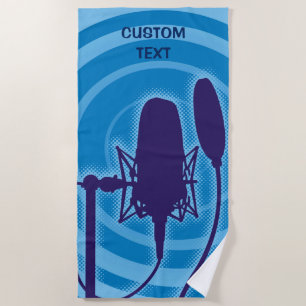 Studio Microphone Beach Towel